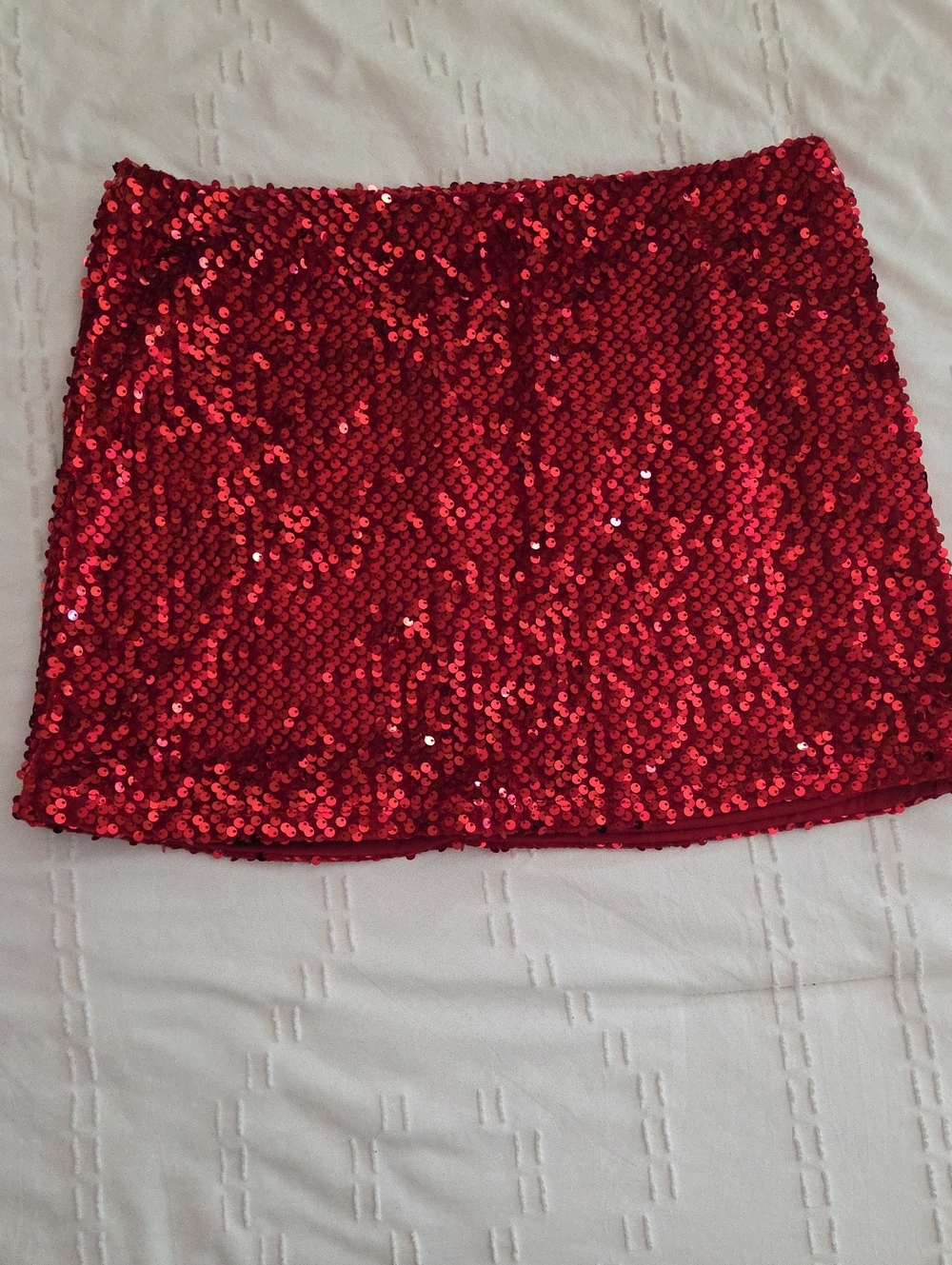wild fable Red Sequin Mini Skirt
